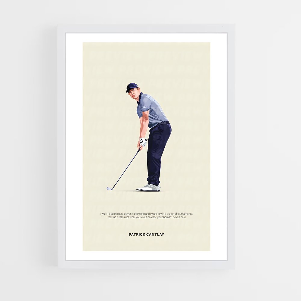 Poster Patrick sur le Green – affiche Golf (vue 3)